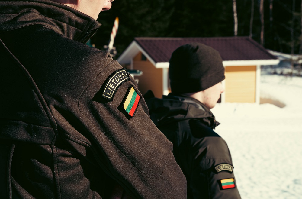Liettualaisia rajavartijaopiskelijoita.