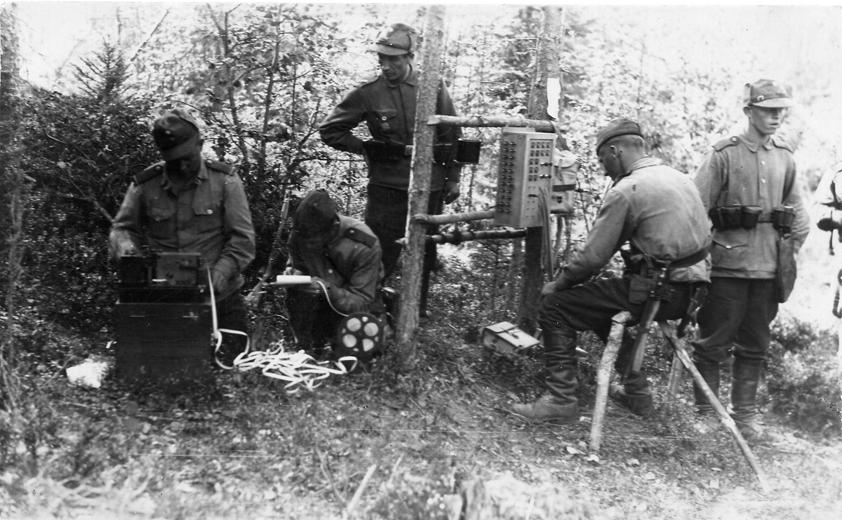 Viestiharjoitus Joensuun rajavartiostossa 1920-luvulla